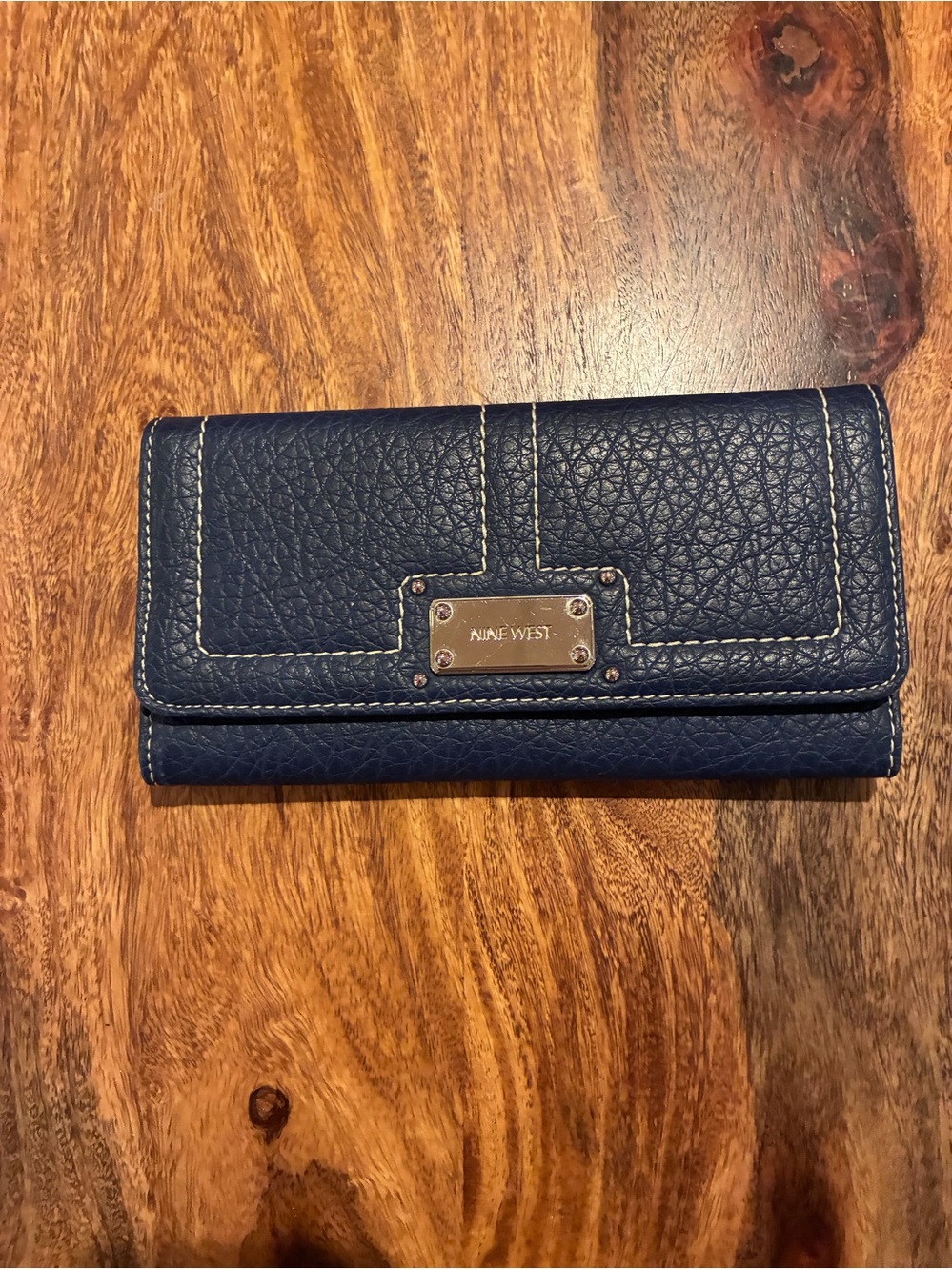 Nine West Navy Leather-Textured Women’s Wallet